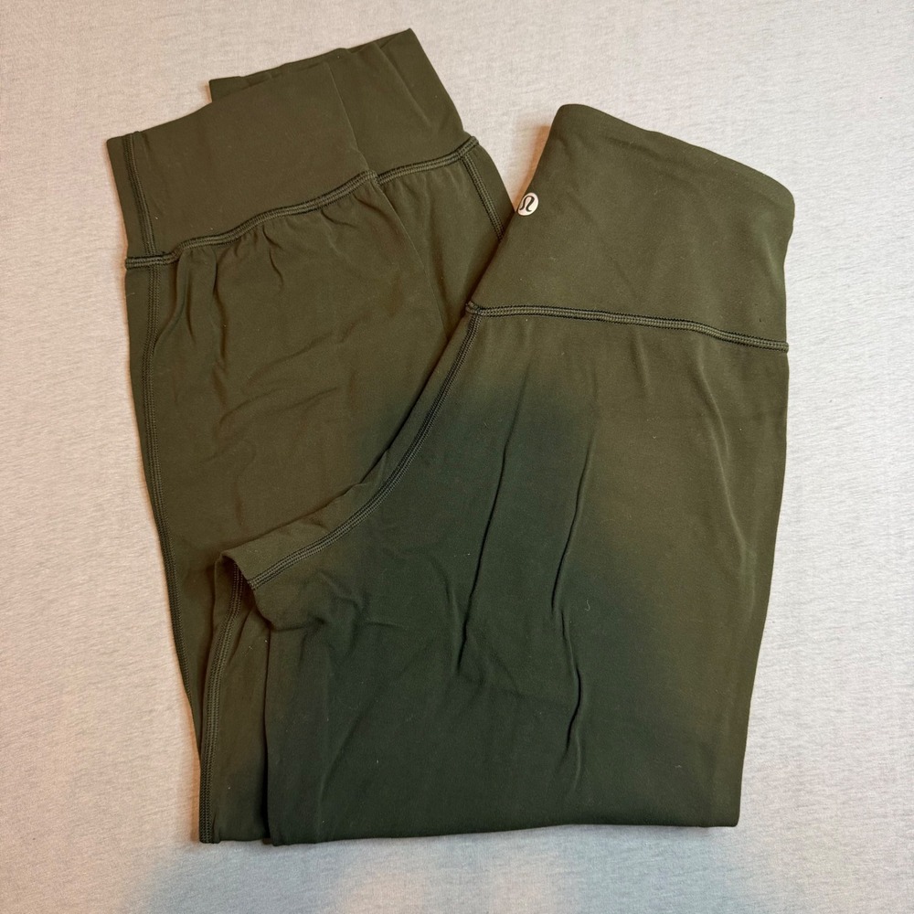 Lululemon Align Jogger Dark Olive Nulu High Rise Yoga Pants Size 4